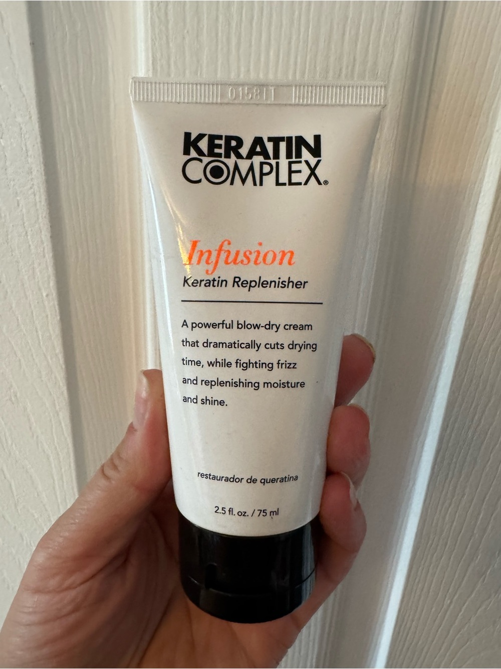 Keratin Complex Infusion Keratin Replenisher - White with Black & Orange Accents